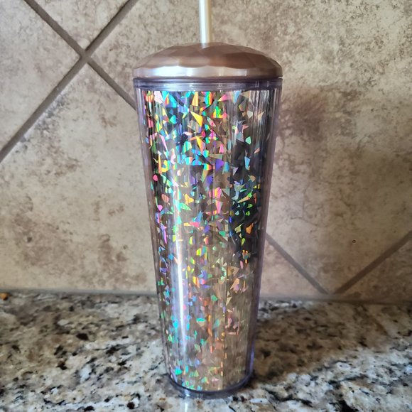 Starbucks Korea 2022 SS Gold calidoscope cold cup 710ml / 24oz 2022 New Tumbler. - Picture 2 of 4
